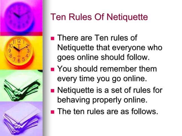 CAS110 Netiquette PPT when using the internet | PPT