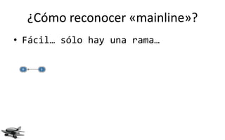 ¿Cómo reconocer «mainline»?
• Fácil… sólo hay una rama…
 