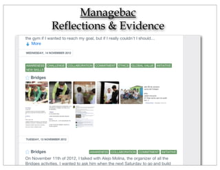 Managebac
Reflections & Evidence
 