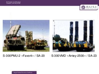 Air Power Conference
London, 18 July 2013

S-300PMU-2 «Favorit» / SA-20

S-300VMD «Antey-2500» / SA-23

 