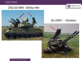 Air Power Conference
London, 18 July 2013

ZSU-23-4M4 «Shilka-4M»

ZU-23M1 - «Strelets»

 