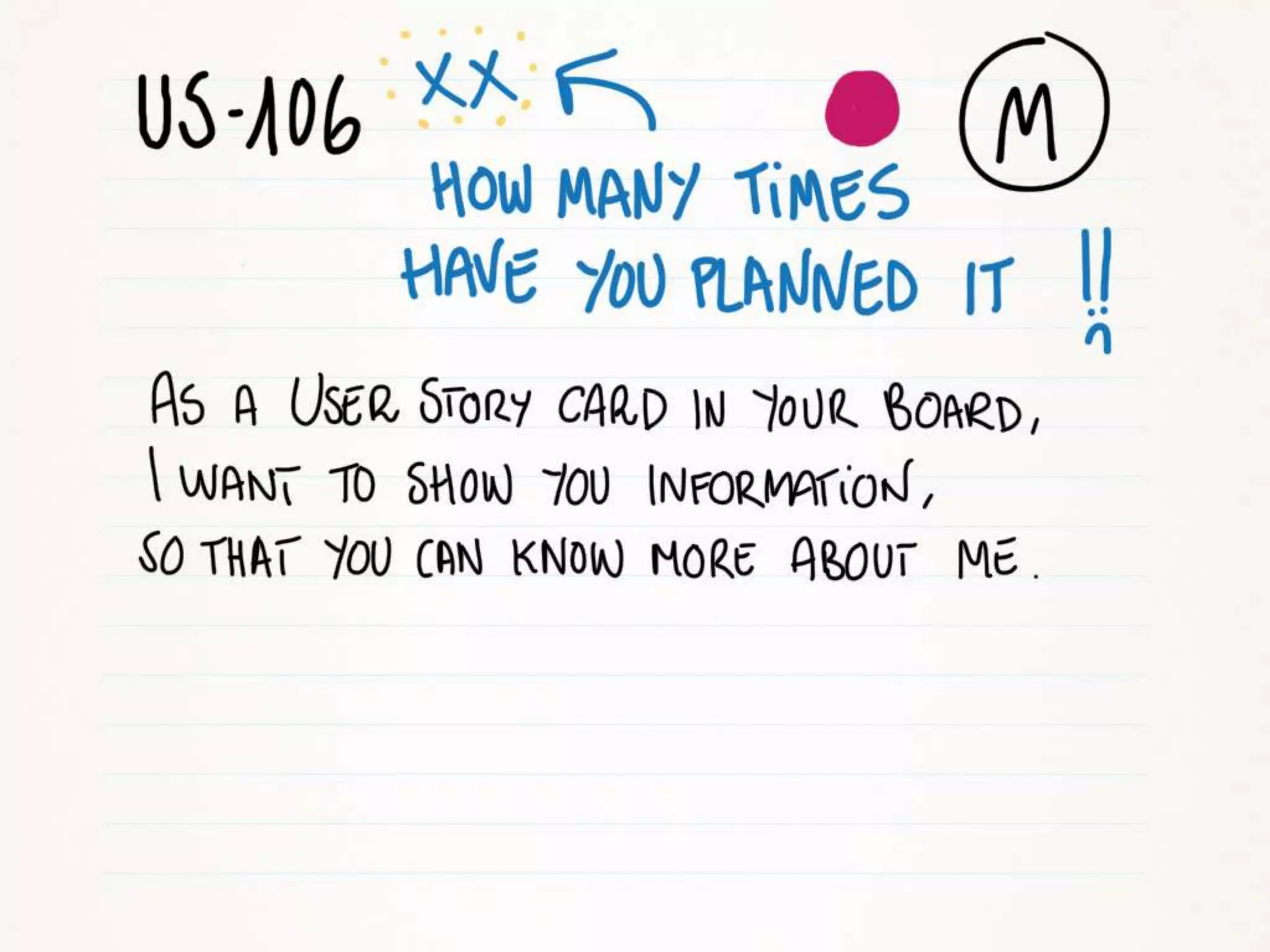 User Story Card Design