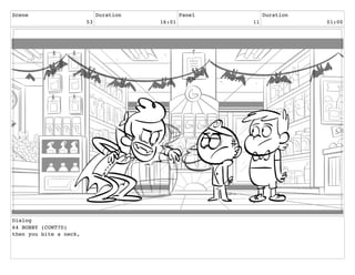 Scene
53
Duration
16:01
Panel
11
Duration
01:00
Dialog
64 BOBBY (CONT?D)
then you bite a neck,
 