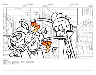 Scene
105
Duration
37:00
Panel
24
Duration
01:00
Dialog
119 BOBBY (CONT?D): GUTS! MUHAHAHA!
SID & RA: Hahaha!
 