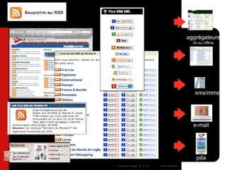 aggrégateurs on ou offline sms/mms e-mail pda 