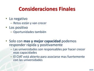 Casa abierta CIAT retos y oportunidades