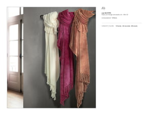 Ely 
cod. BU1979PL 
Plaid con frange annodate cm. 130x170 
composizione: 100%pes 
varianti colore: 15 fucsia 43 nocciola 80 avorio 
 