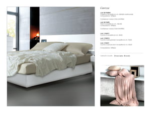 Carezza 
cod. BU1968MA 
Coperta in ecopelliccia cm. 260x260 matrimoniale 
Composizione: 100%pes 
Confezione: in borsa CASA ANVERSA 
cod. BU1968PL 
Plaid in ecopelliccia cm. 140x180 
Composizione: 100%pes 
Confezione: in borsa CASA ANVERSA 
cod. L1968CC 
Cuscino in ecopelliccia cm. 50x50 
cod. L1968CG 
Cuscino cuore grande in ecopelliccia cm. 35x35 
cod. L1968CP 
Cuscino cuore piccolo in ecopelliccia cm. 25x25 
Composizione: 100%pes 
varianti colore: 24 rosa cipria 80 avorio 
 