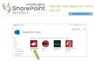 Ajouter une apps sur votre
site SP
 