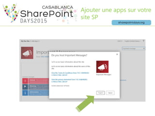Ajouter une apps sur votre
site SP
 