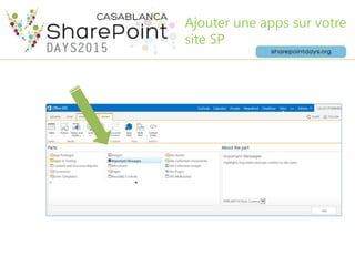 Ajouter une apps sur votre
site SP
 