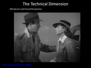 The Technical Dimension
Miniatures and Forced Perspective
http://youtu.be/70NVg_neYSM
 