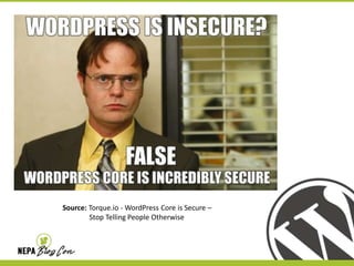 Source: Torque.io - WordPress Core is Secure –
Stop Telling People Otherwise

 