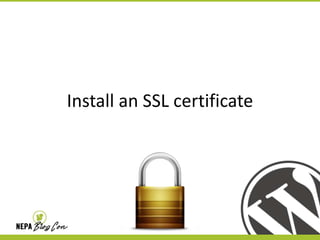 Install an SSL certificate

 