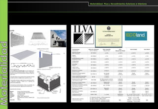 Materialidad- Pisos y Revestimientos Exteriores e Interiores
 