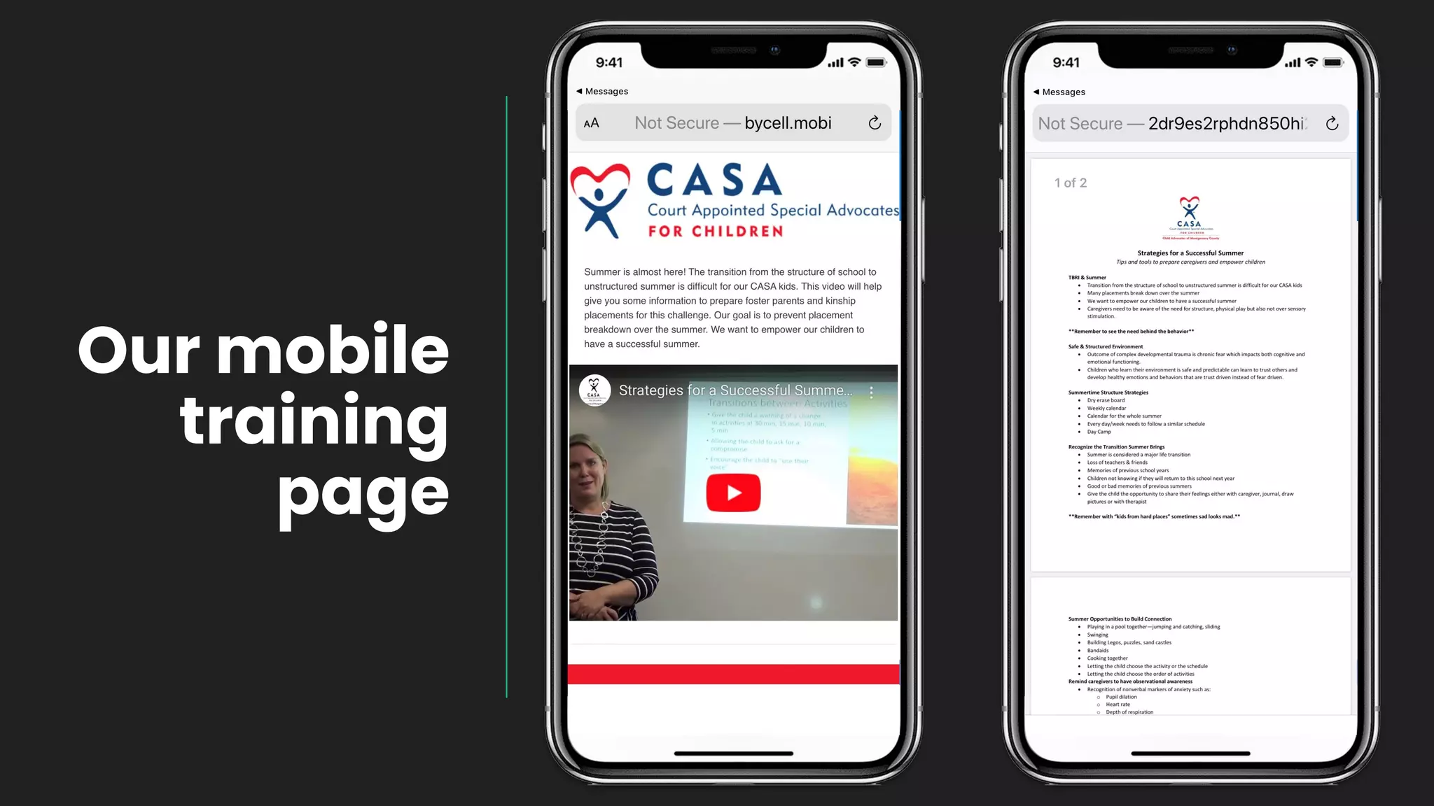 Our mobile
training
page
 