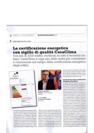 Certificazione energetica CasaClima 