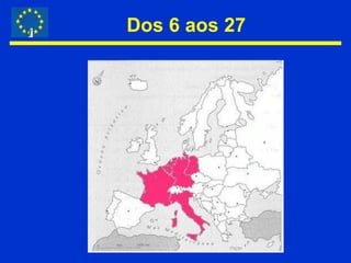 Europa dos 27 ...2007No último alargamento, entraram mais 2 paísesLesteBulgáriaRoménia