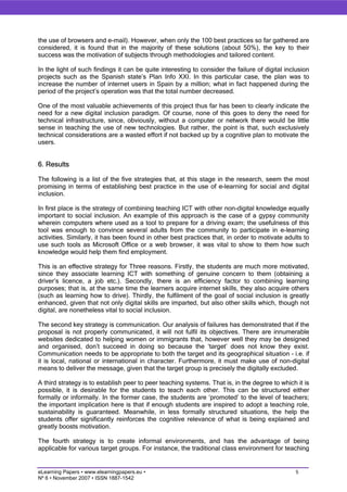 Digital Inclusion: Best practices from eLearning