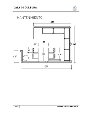 CASA DE CULTURA.

B.I.E.

TALLER DE PROYECTOS V.

 