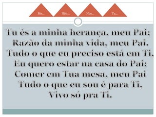 Me... Não... Nos... Tu...
 