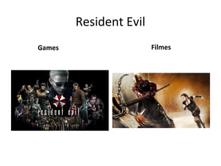 Resident Evil
Games Filmes
 