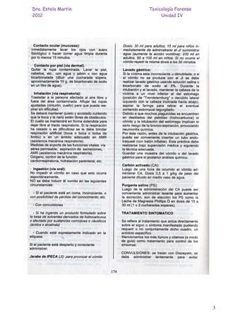 Dra. Estela Martin   Toxicología Forense
2012                      Unidad IV




                                           3
 