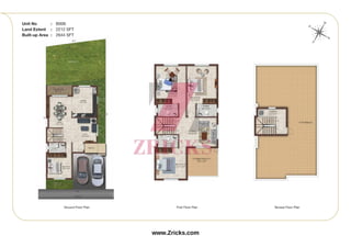 Ground Floor Plan First Floor Plan Terrace Floor Plan
Unit No : B006
Land Extent : 2212 SFT
Built-up Area : 2644 SFT
W
E
N
S
www.Zricks.com
 