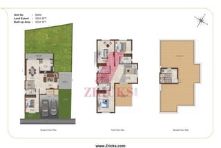 Ground Floor Plan First Floor Plan Terrace Floor Plan
Unit No : B009
Land Extent : 3504 SFT
Built-up Area : 3034 SFT
W
E
N
S
www.Zricks.com
 
