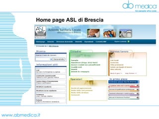 www.abmedica.it Home page ASL di Brescia   