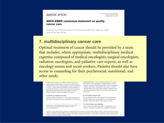 Multidisciplinary care: a perspective from diagnosis and treatment of ...