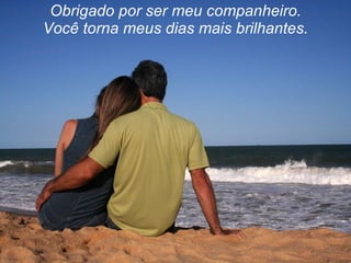 Obrigado por ser meu companheiro. Você torna meus dias mais brilhantes. 