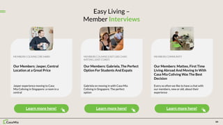 10
Easy Living –
Member Interviews
MEMBERS COLIVING ORCHARD
Our Members: Jasper, Central
Location at a Great Price
Jasper ...