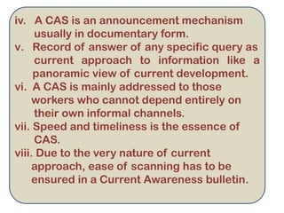 CAS & SDI service | PDF