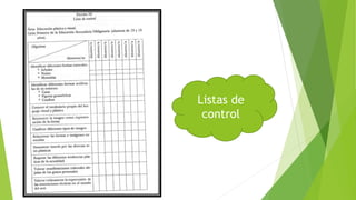 Listas de 
control 
 