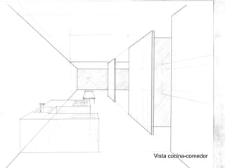 Vista cocina-comedor
 
