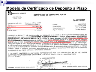 Modelo de Certificado de Depósito a Plazo




               Ing.Com. Janet Bonilla Freire.   67
 