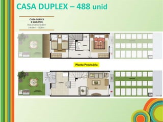 CASA DUPLEX – 488 unid




              Planta Provisória
 
