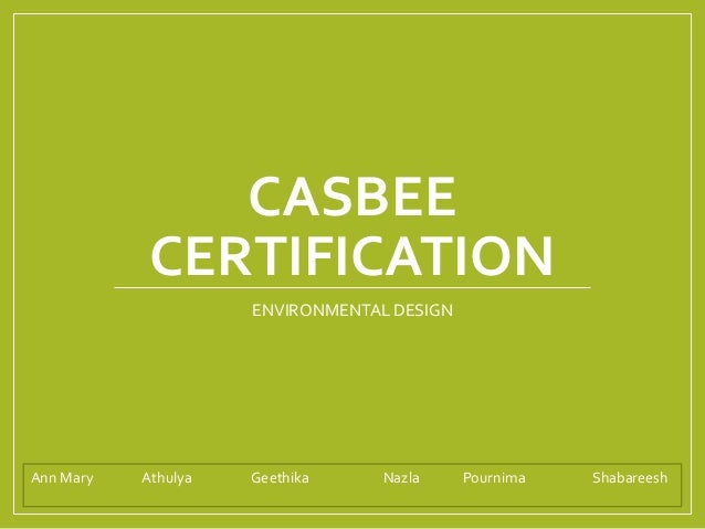Casbee Certification Japan