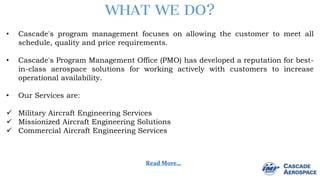 Aerospace Engineering & Aircraft Maintenance - Cascade Aerospace | PPTX