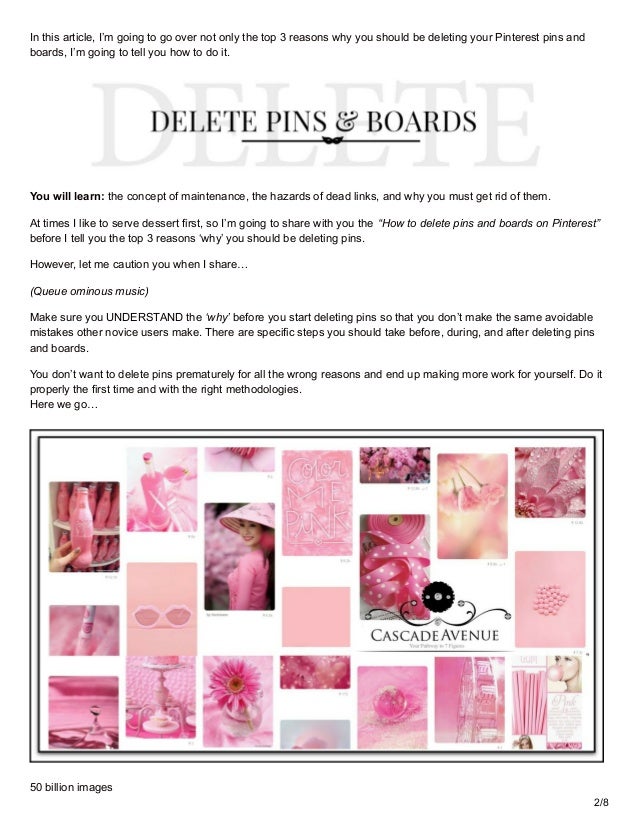 Top 3 reasons why you should always delete pins & boards on Pinterest