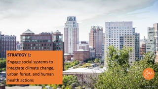 STRATEGY 1:
Engage social systems to
integrate climate change,
urban forest, and human
health actions
Adobe Stock
 