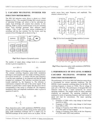 Cascaded h bridge multilevel inverter for induction motor drives | PDF