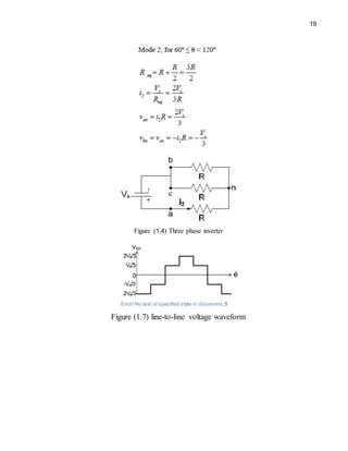 19
Figure (1.4) Three phase inverter
Error! No text of specified style in document..5
Figure (1.7) line-to-line voltage waveform
 