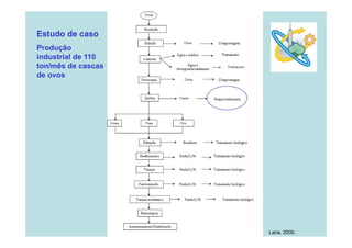 Estudo de caso
Produção
industrial de 110
ton/mês de cascas
de ovos

Lana, 2000.

 