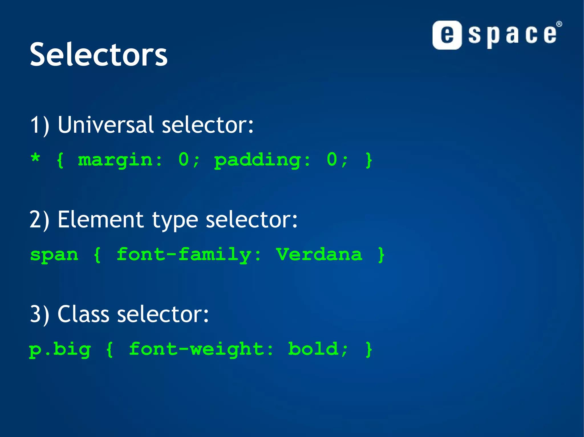 Linking CSS to HTML Now, multiple HTML pages can share the same CSS file. 
