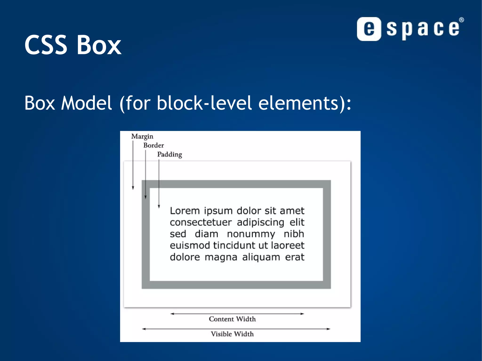 The Cascade Importance: //Normal declaration p {font-size: 1em} //Important declaration p {font-size: 1em  !important ;} 