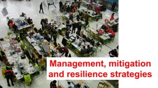 Management, mitigation
and resilience strategies
 