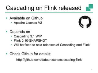 Overview of Cascading 3.0 on Apache Flink 