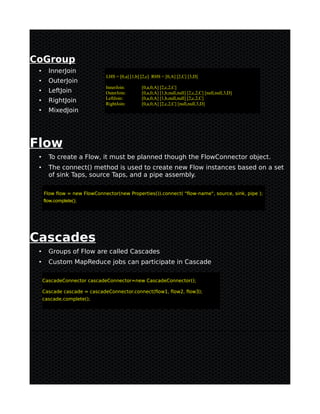 Data Processing with Cascading Java API on Apache Hadoop | PDF